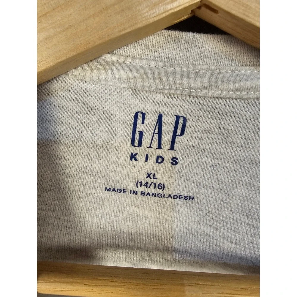 Gap Kids Boys XL 14/16 Gray Varsity 1969 First String QB Graphic T-Shirt